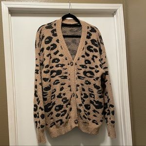 Leopard print cardigan